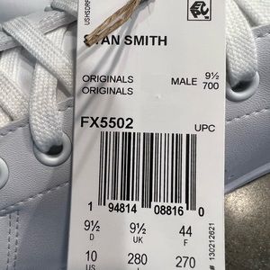 Stan smith Adidas tennis shoes  size 10